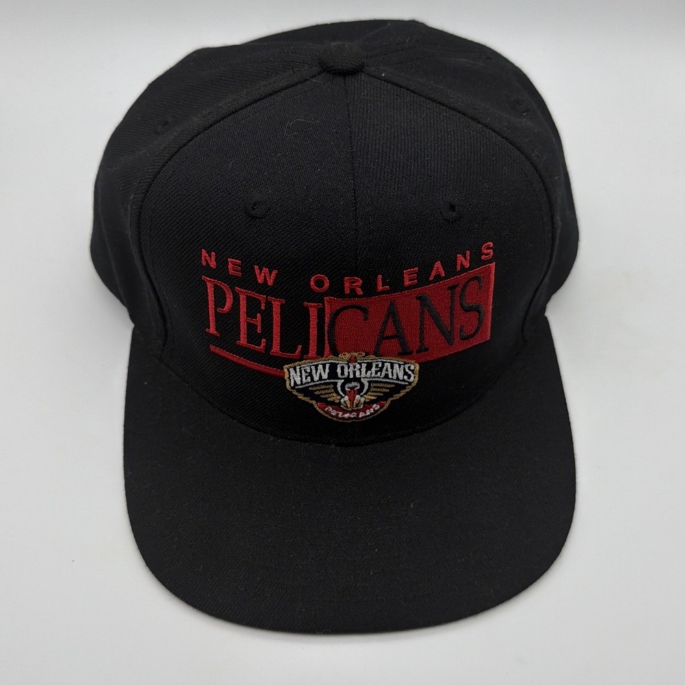 New Orleans Pelicans Hat Men Black NBA Mitchell & Ness Snap Back Cap